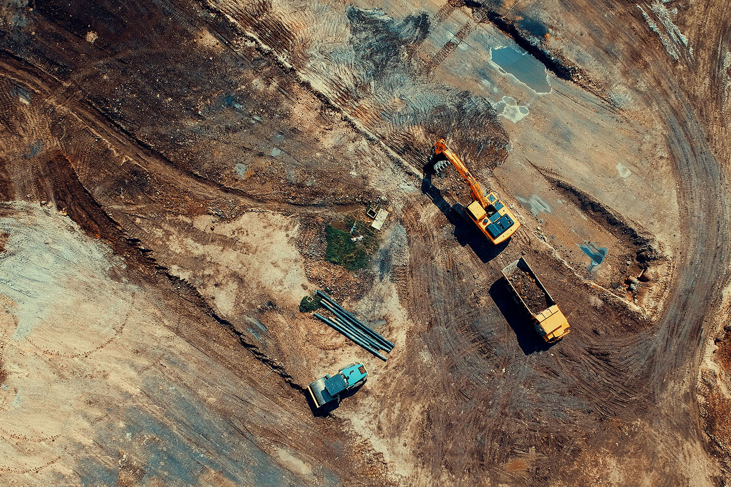 Large Construction Site From Above